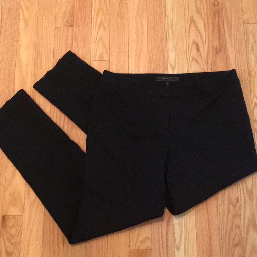 BCBG MaxAzria Black Stretch Knit Trouser Pants